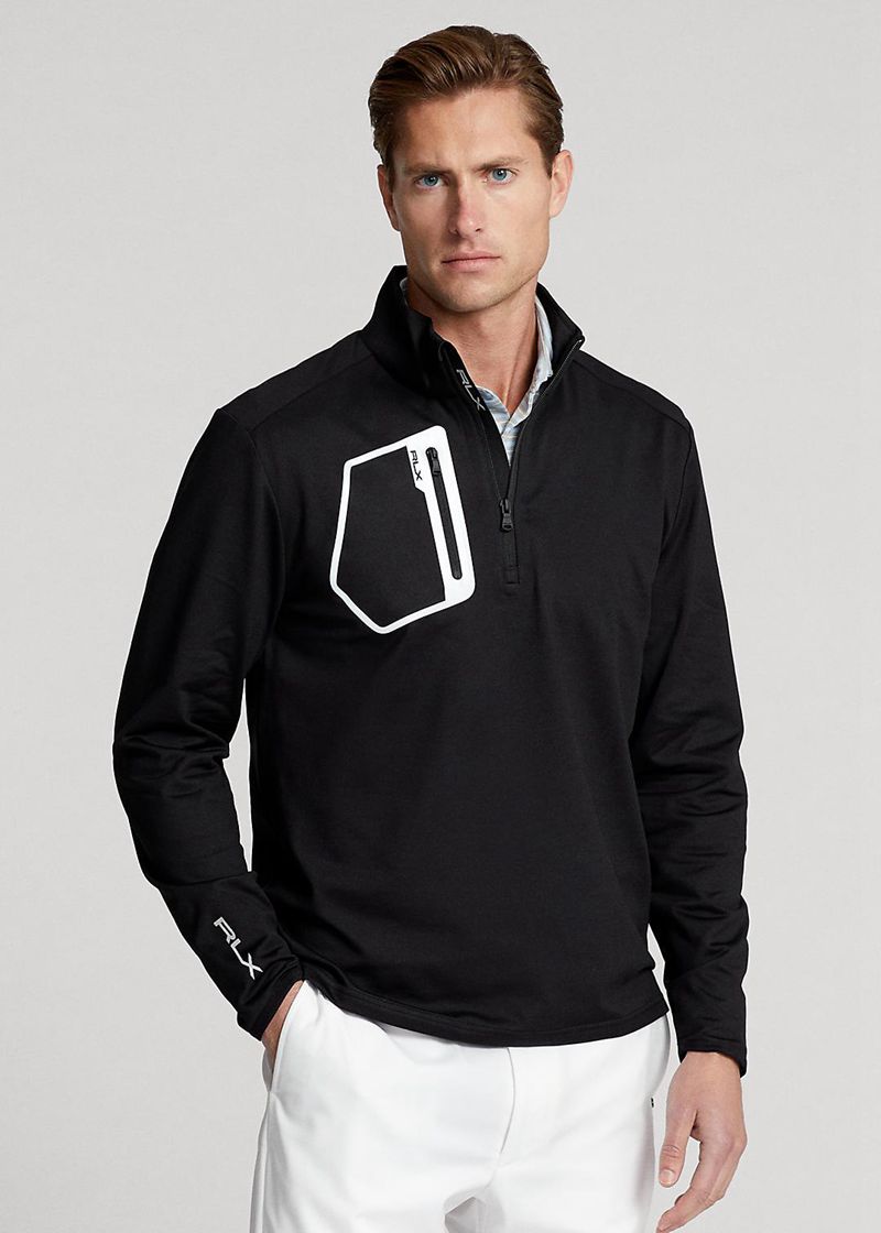 Sudadera RLX Golf Hombre Performance Jersey Quarter-Zip Pullover Chile Negras KZIRQ-6531